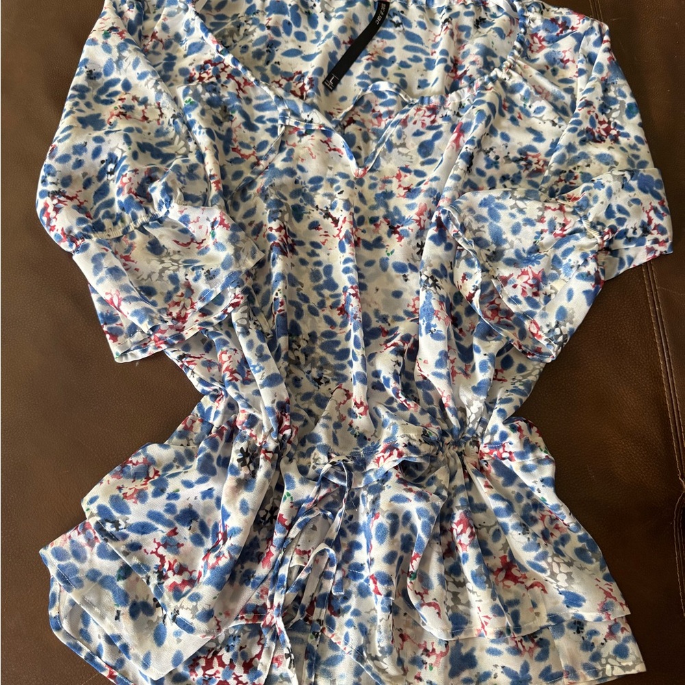 Mac & Jac Floral Print Blouse size L